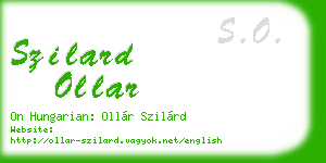 szilard ollar business card